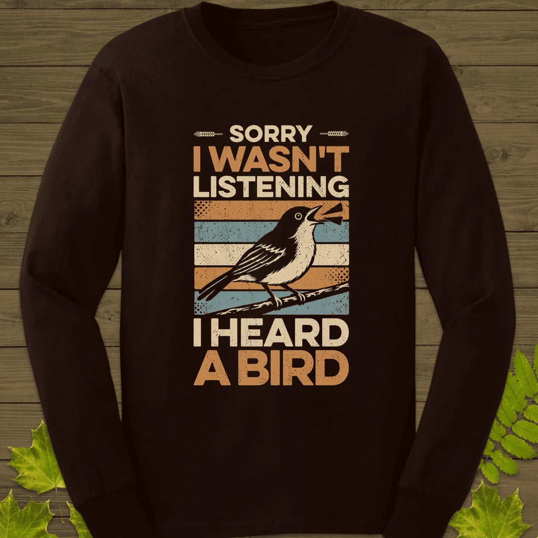 Heard A Bird Long Sleeve in Dark Chocolate