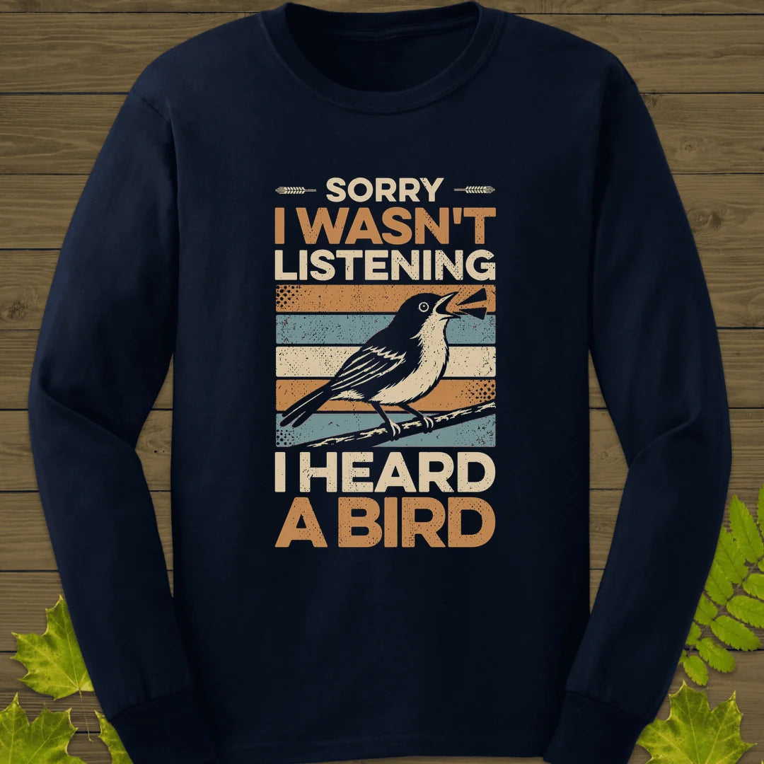 Heard A Bird Long Sleeve in Navy