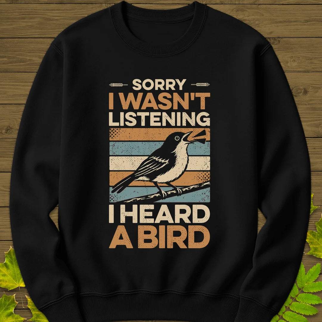 Heard A Bird Sweatshirt in Black