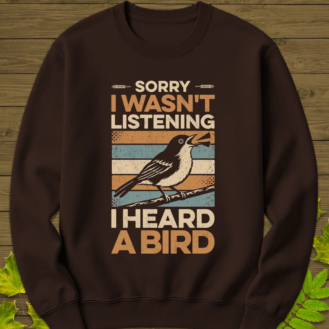 Heard A Bird Sweatshirt in Dark Chocolate