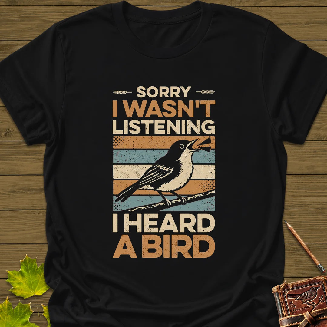 Heard A Bird T-Shirt in Black