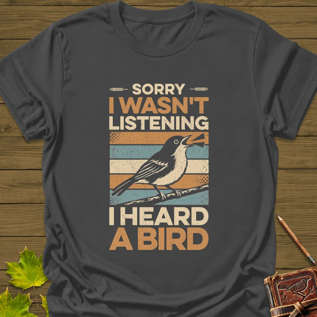 Heard A Bird T-Shirt in Charcoal