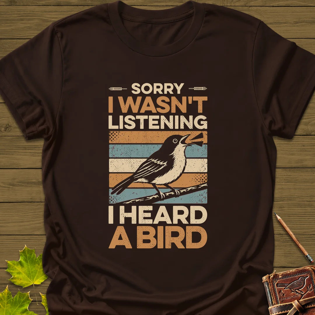 Heard A Bird T-Shirt in Dark Chocolate