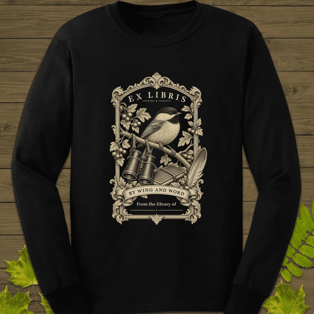 Wing And Word Long Sleeve in Black