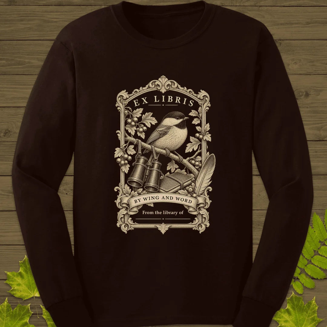 Wing And Word Long Sleeve in Dark Chocolate