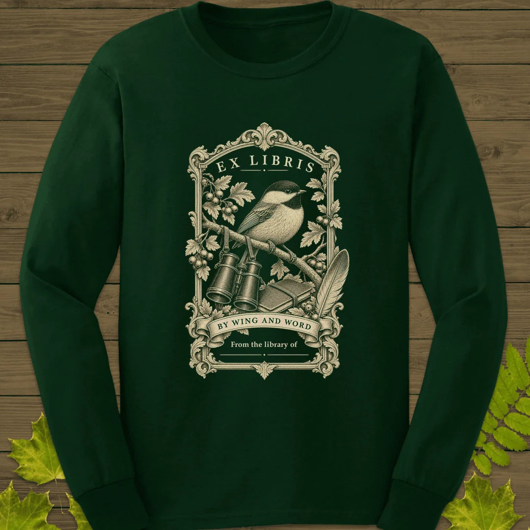 Wing And Word Long Sleeve in Forest Green