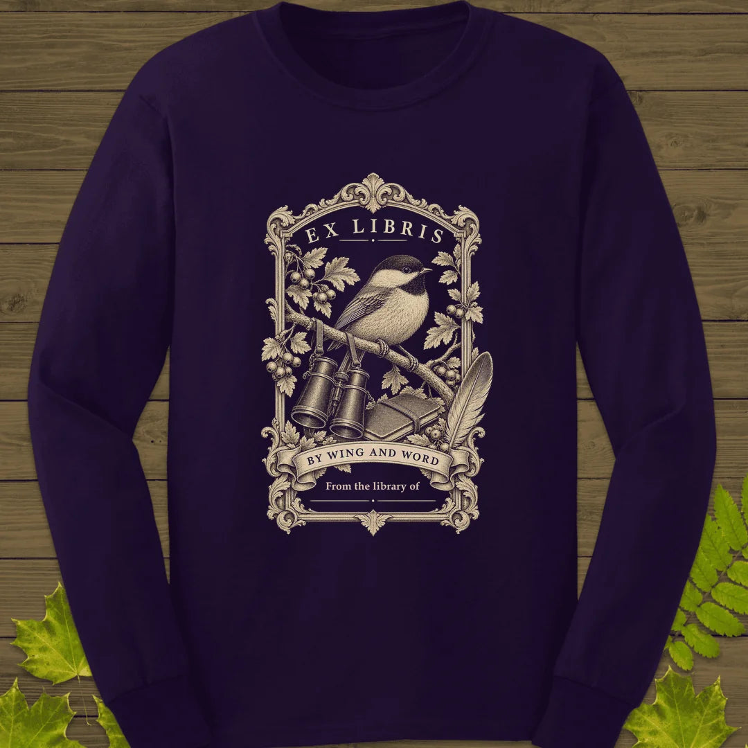 Wing And Word Long Sleeve in Purple