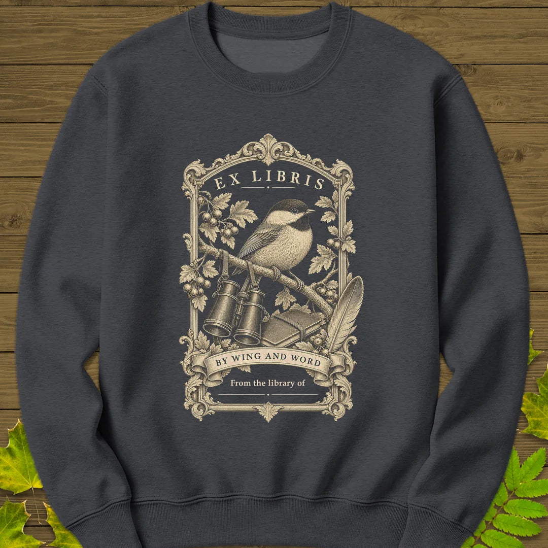 Wing And Word Sweatshirt in Dark Heather