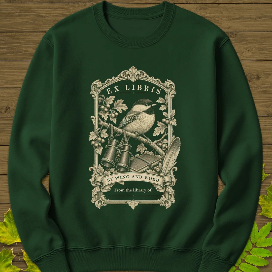 Wing And Word Sweatshirt in Forest Green