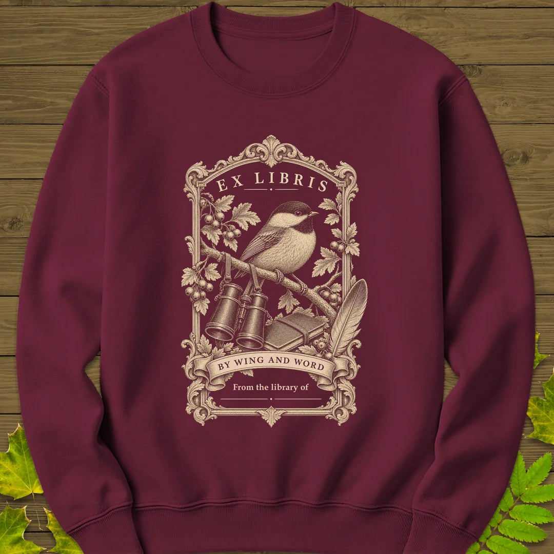 Wing And Word Sweatshirt in Maroon