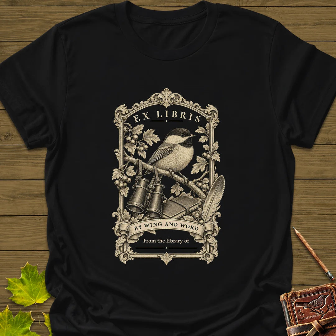 Wing And Word T-Shirt in Black