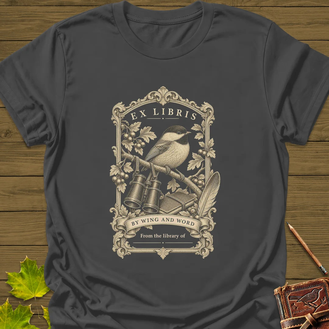 Wing And Word T-Shirt in Charcoal