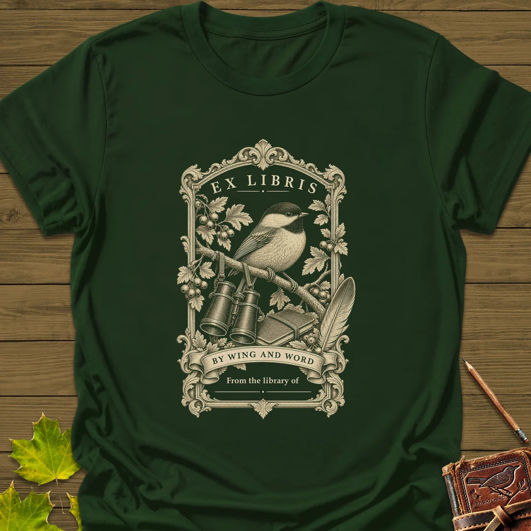 Wing And Word T-Shirt in Forest Green