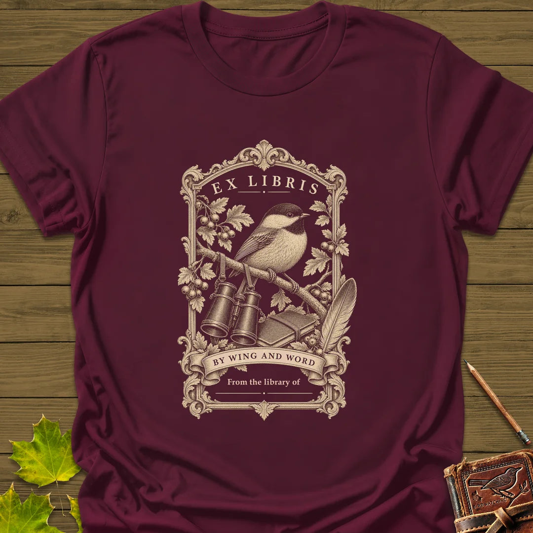 Wing And Word T-Shirt in Maroon