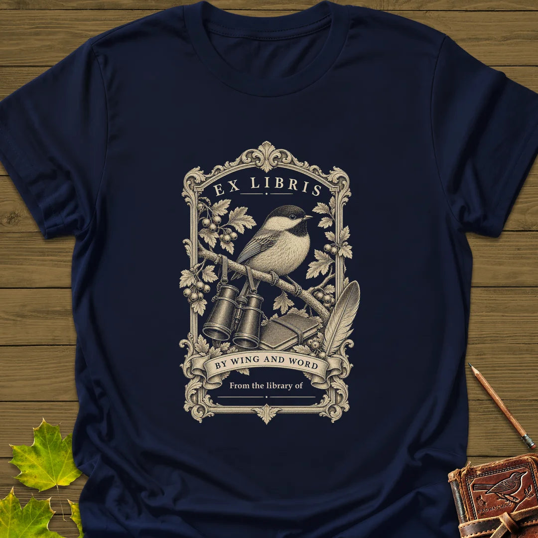 Wing And Word T-Shirt in Navy