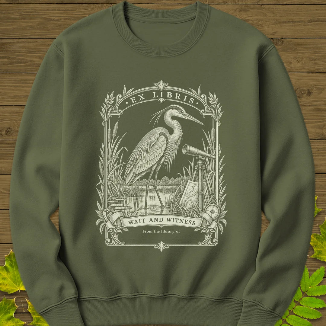 Wait And Witness Sweatshirt in Military Green