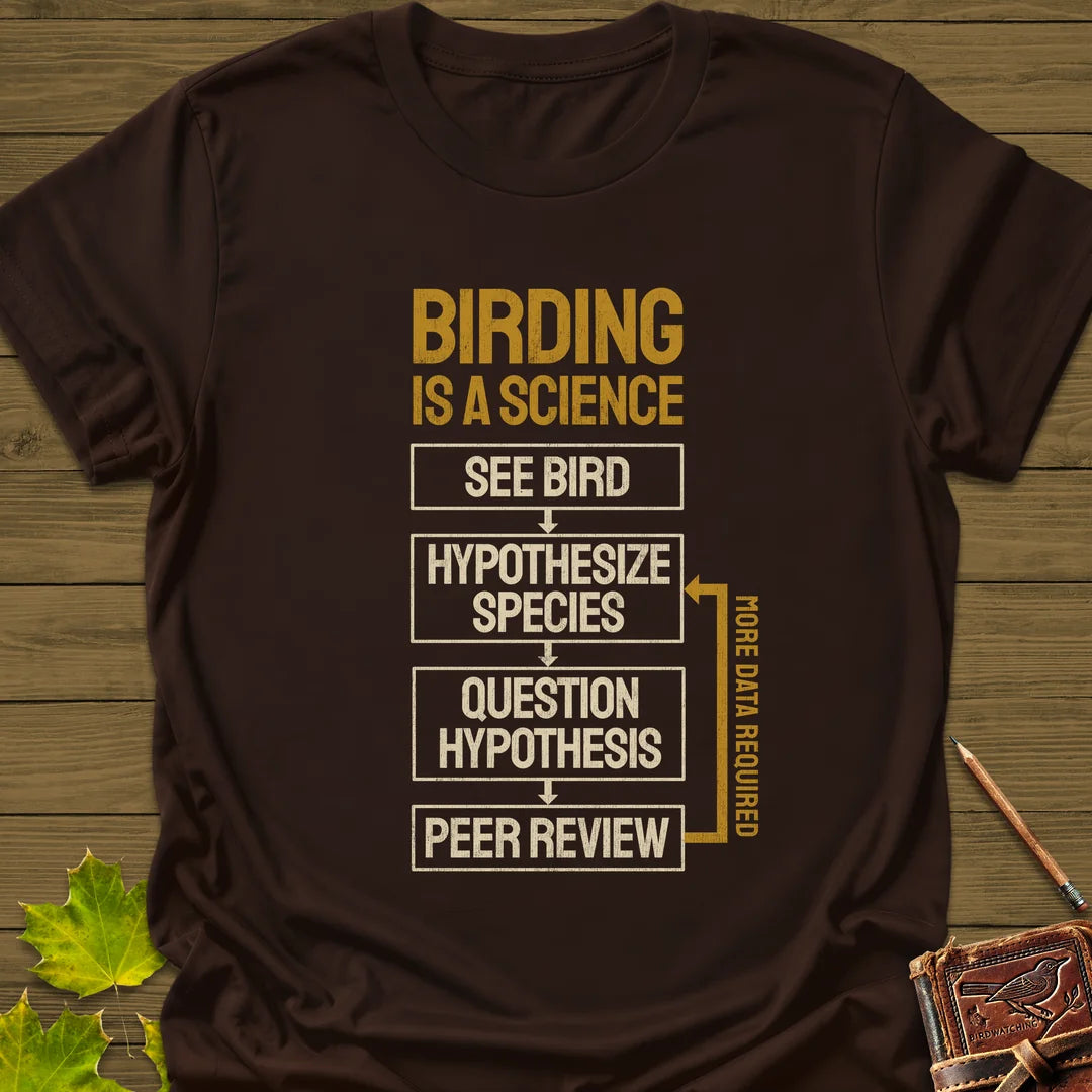 Birding Method T-Shirt in Dark Chocolate