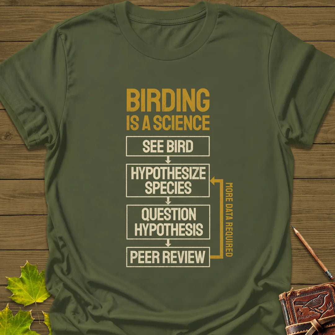 Birding Method T-Shirt in Military Green