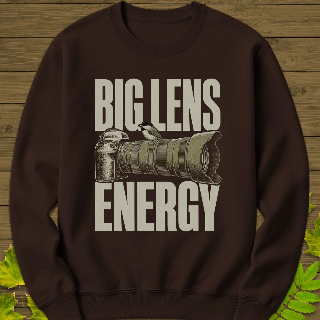 Big Lens Energy Sweatshirt in Dark Chocolate