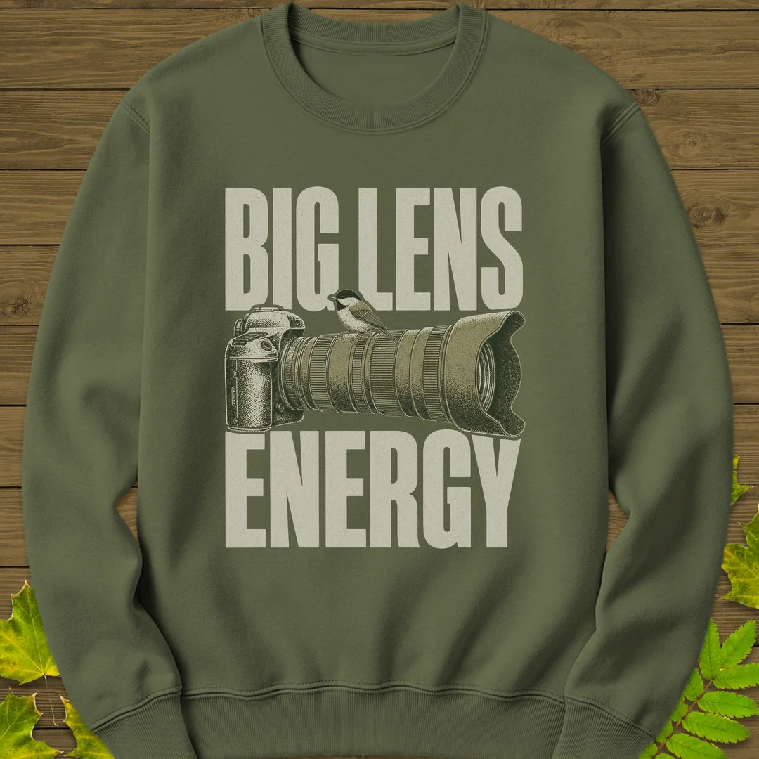 Big Lens Energy Sweatshirt in Military Green