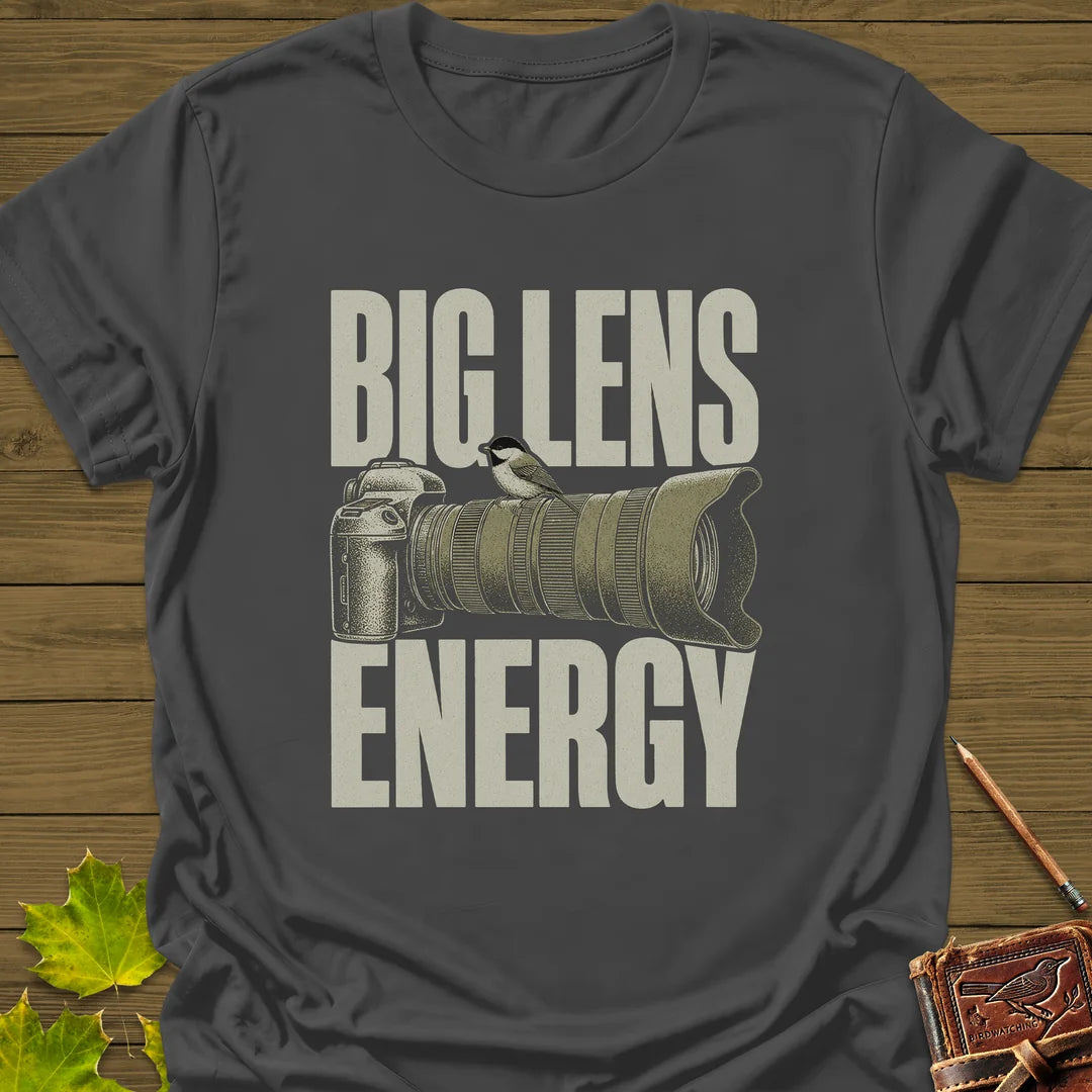 Big Lens Energy T-Shirt in Charcoal