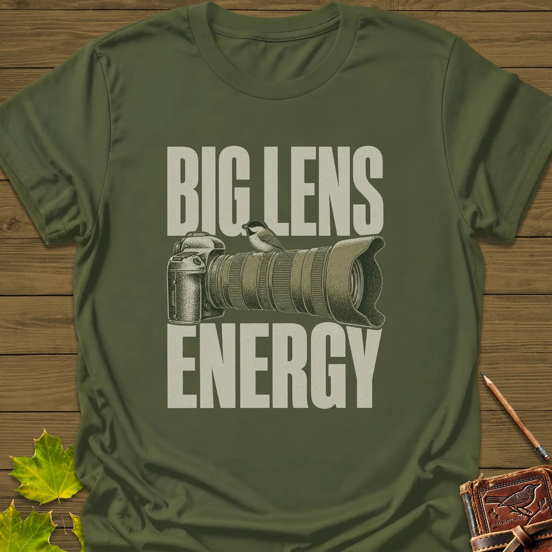 Big Lens Energy T-Shirt in Military Green