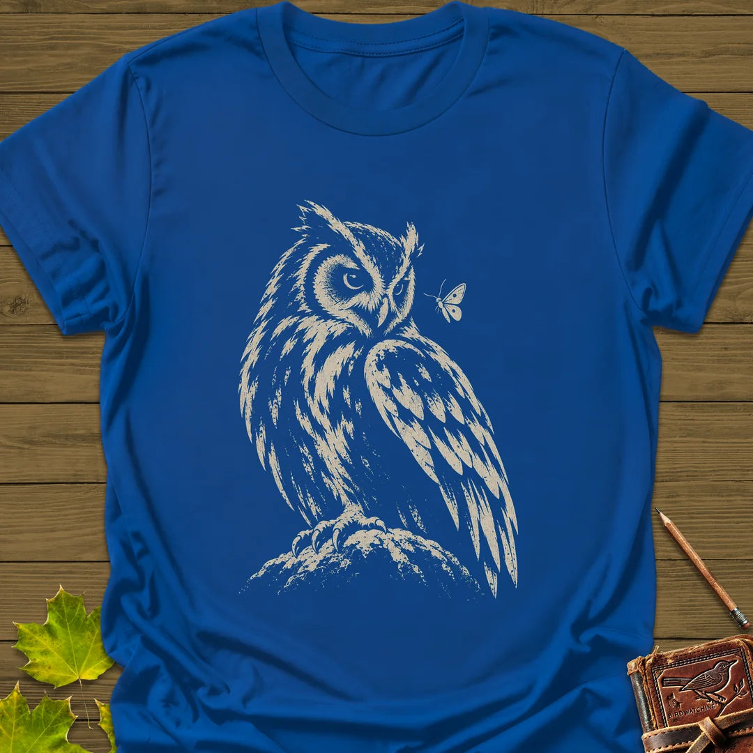 Moth Watcher Owl T-Shirt in Royal