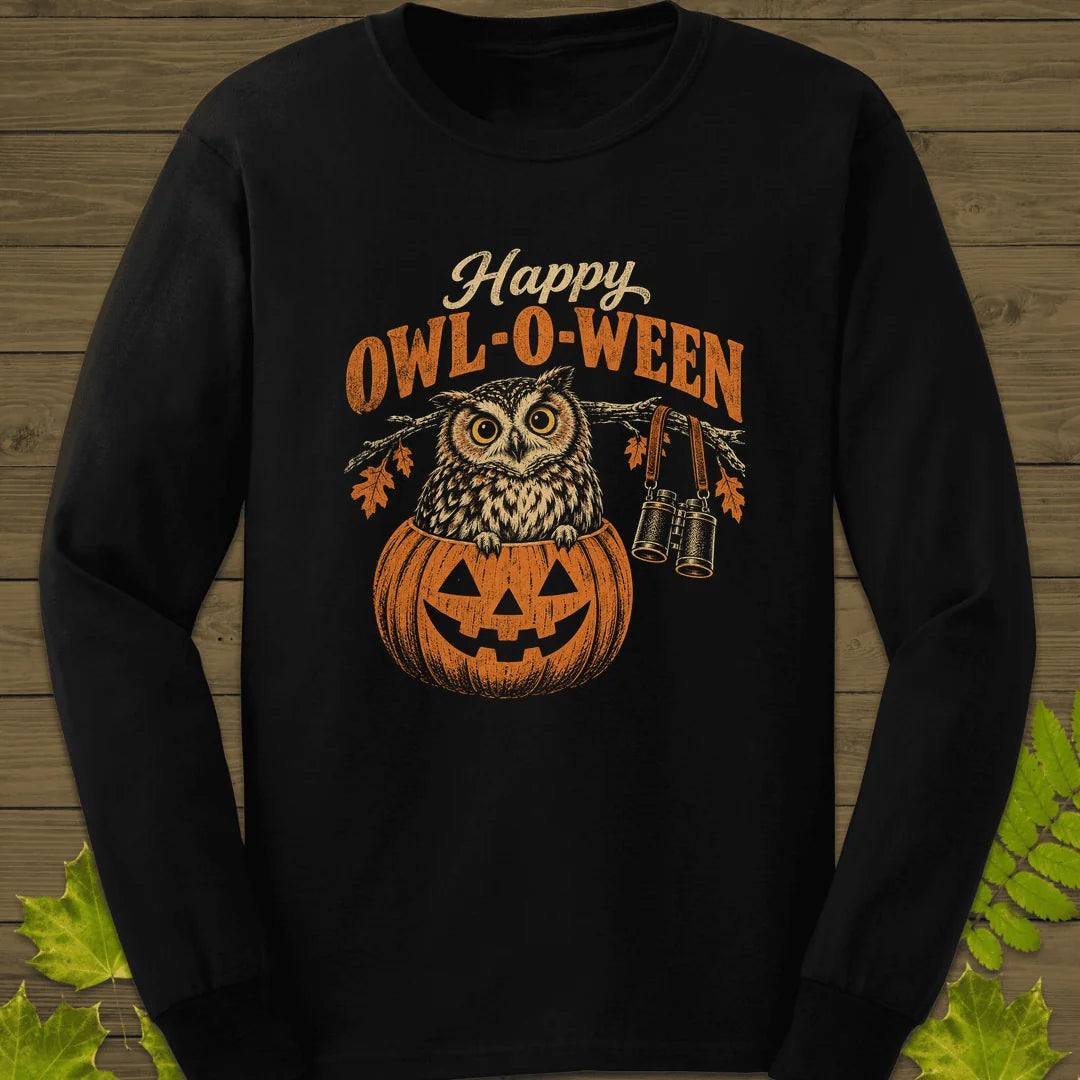 Owl-O-Ween Long Sleeve in Black