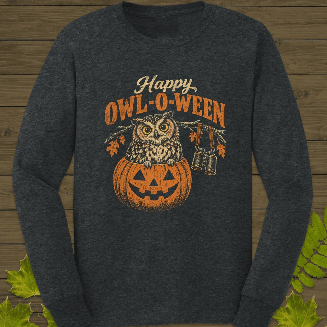 Owl-O-Ween Long Sleeve in Dark Heather