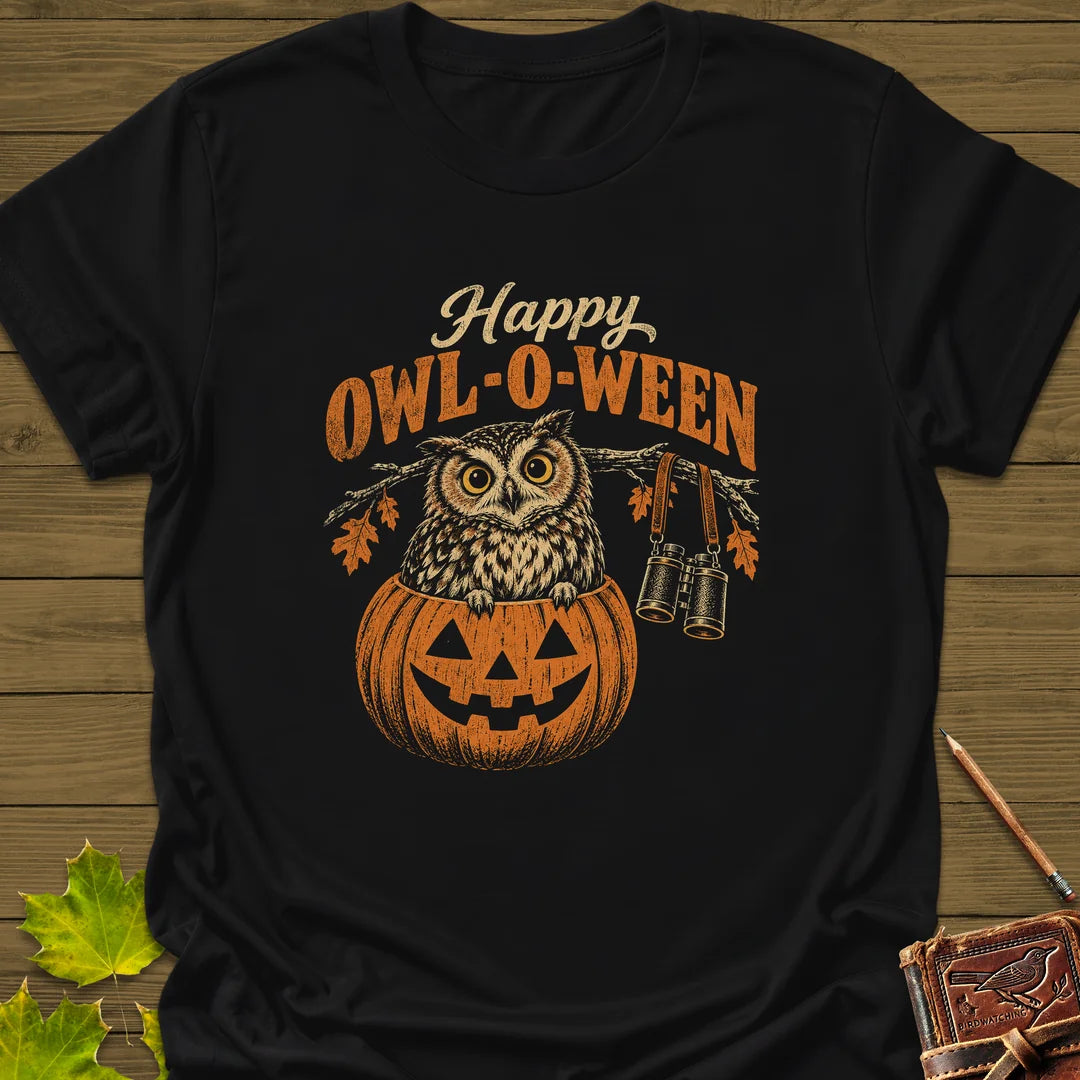 Owl-O-Ween T-Shirt in Black