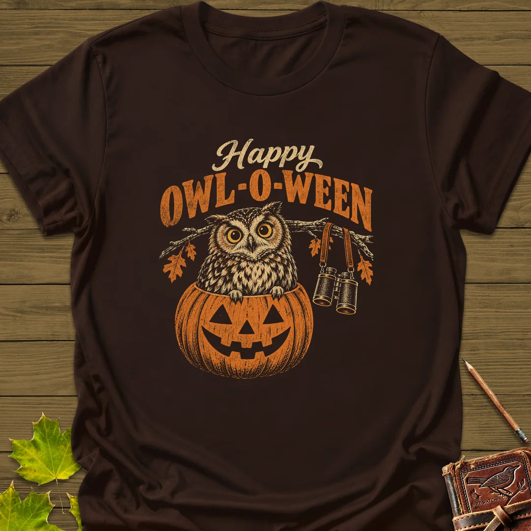 Owl-O-Ween T-Shirt in Dark Chocolate