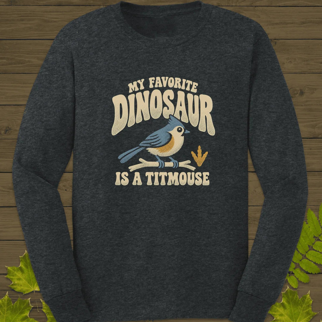 Favorite Dinosaur Long Sleeve in Dark Heather