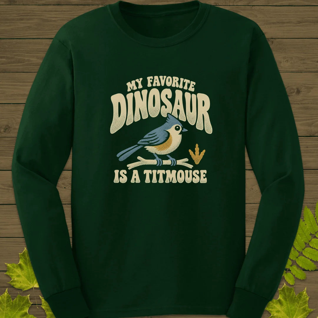 Favorite Dinosaur Long Sleeve in Forest Green