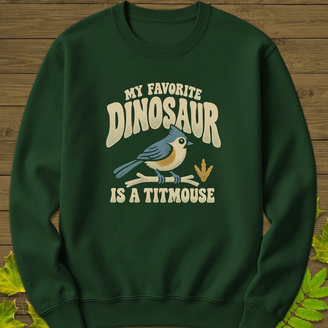 Favorite Dinosaur Sweatshirt in Forest Green