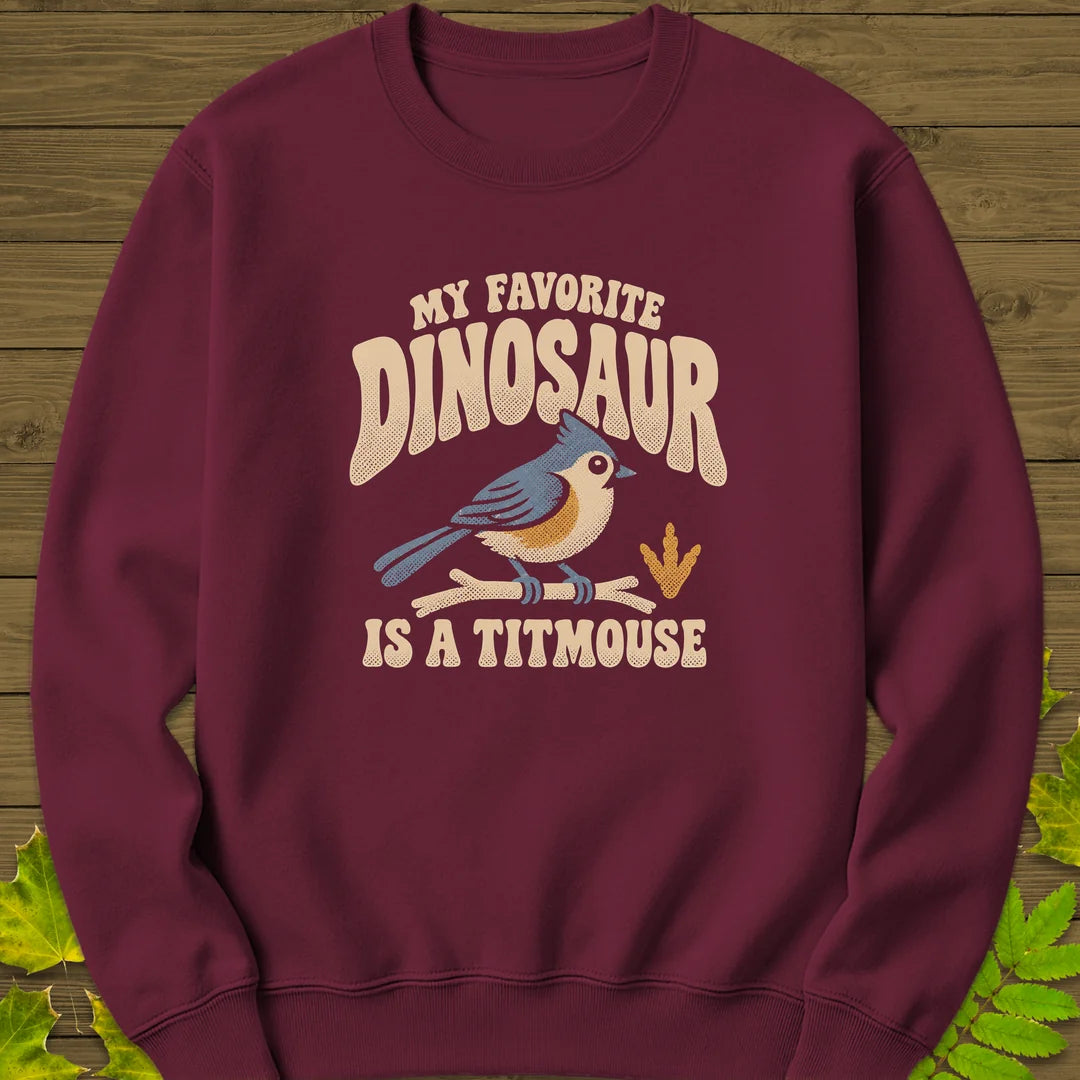Favorite Dinosaur Sweatshirt in Maroon