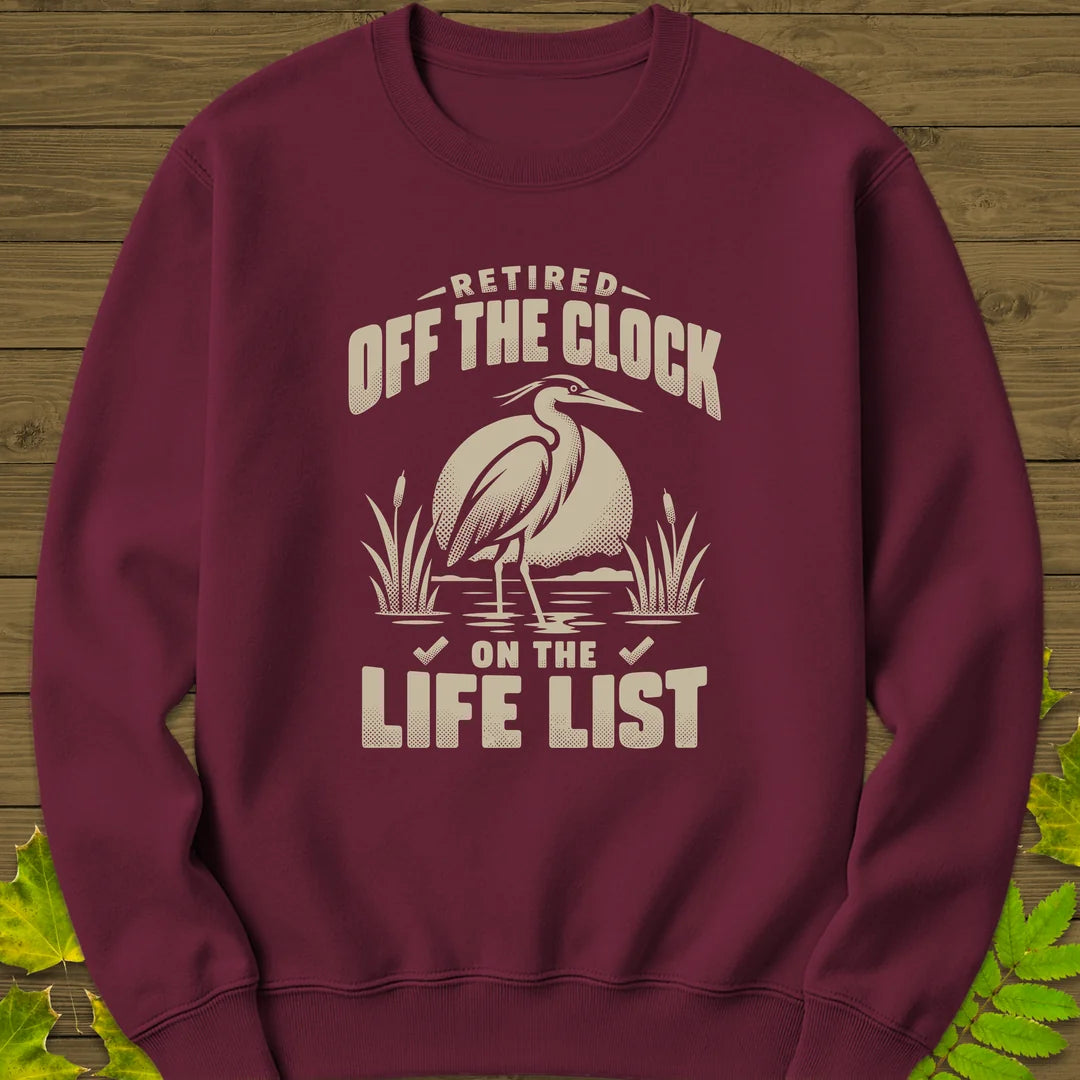 Off The Clock Sweatshirt in Maroon
