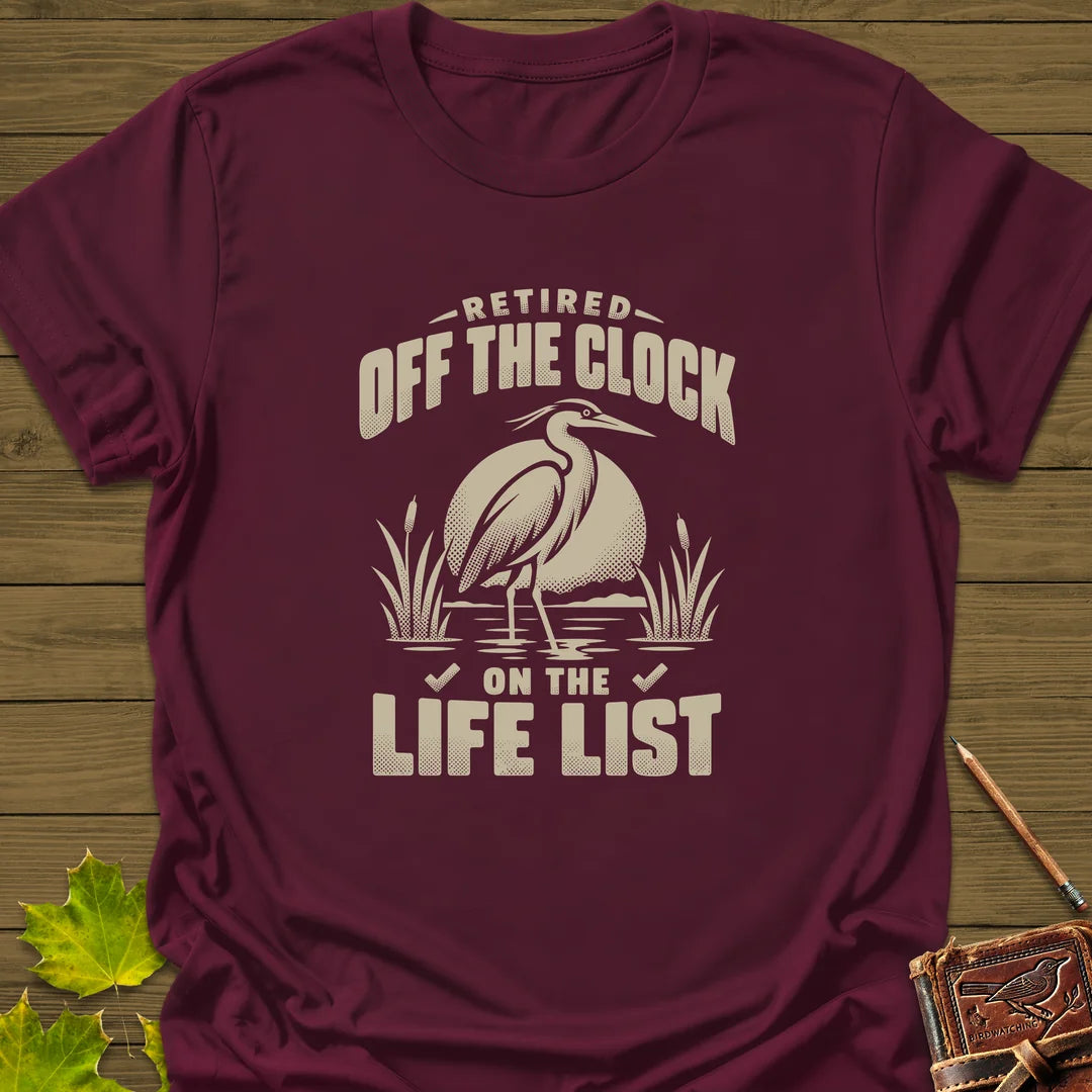 Off The Clock T-Shirt in Maroon