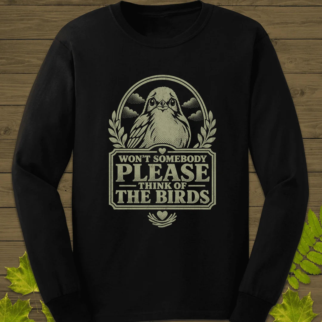 Think Of Birds Long Sleeve in Black