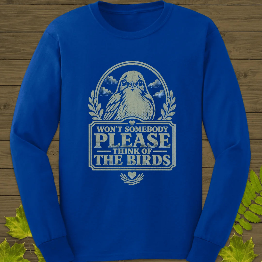 Think Of Birds Long Sleeve in Royal