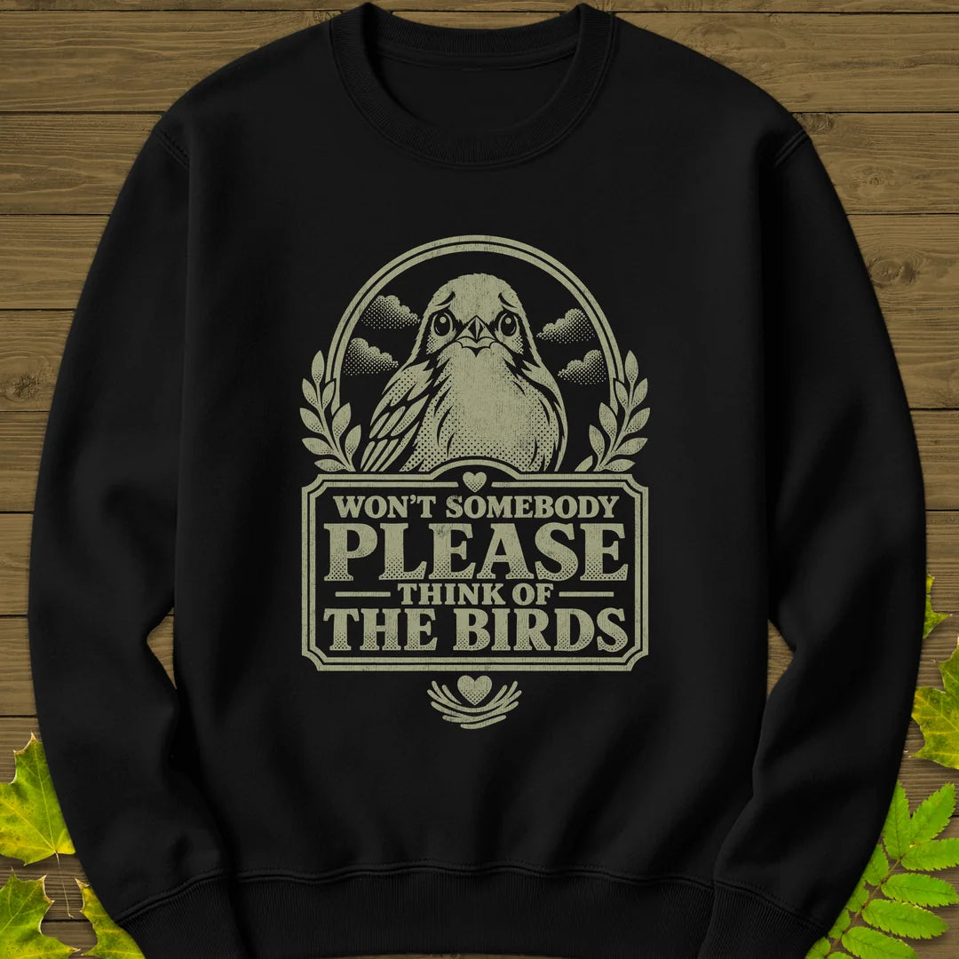 Think Of Birds Sweatshirt in Black