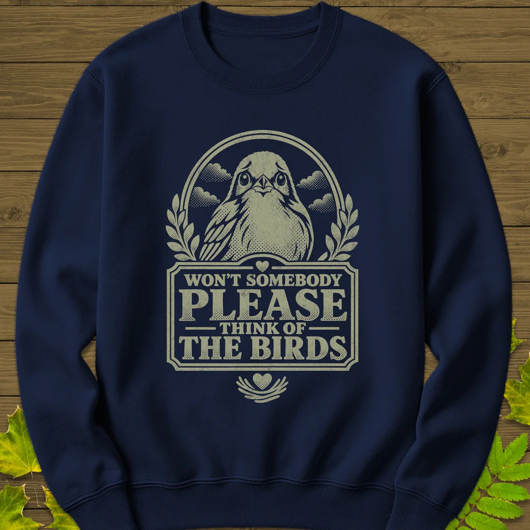 Think Of Birds Sweatshirt in Navy