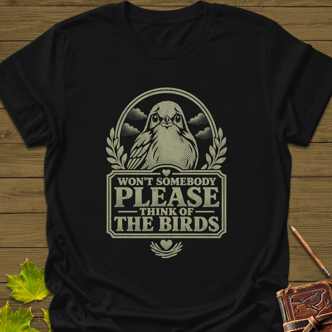 Think Of Birds T-Shirt in Black