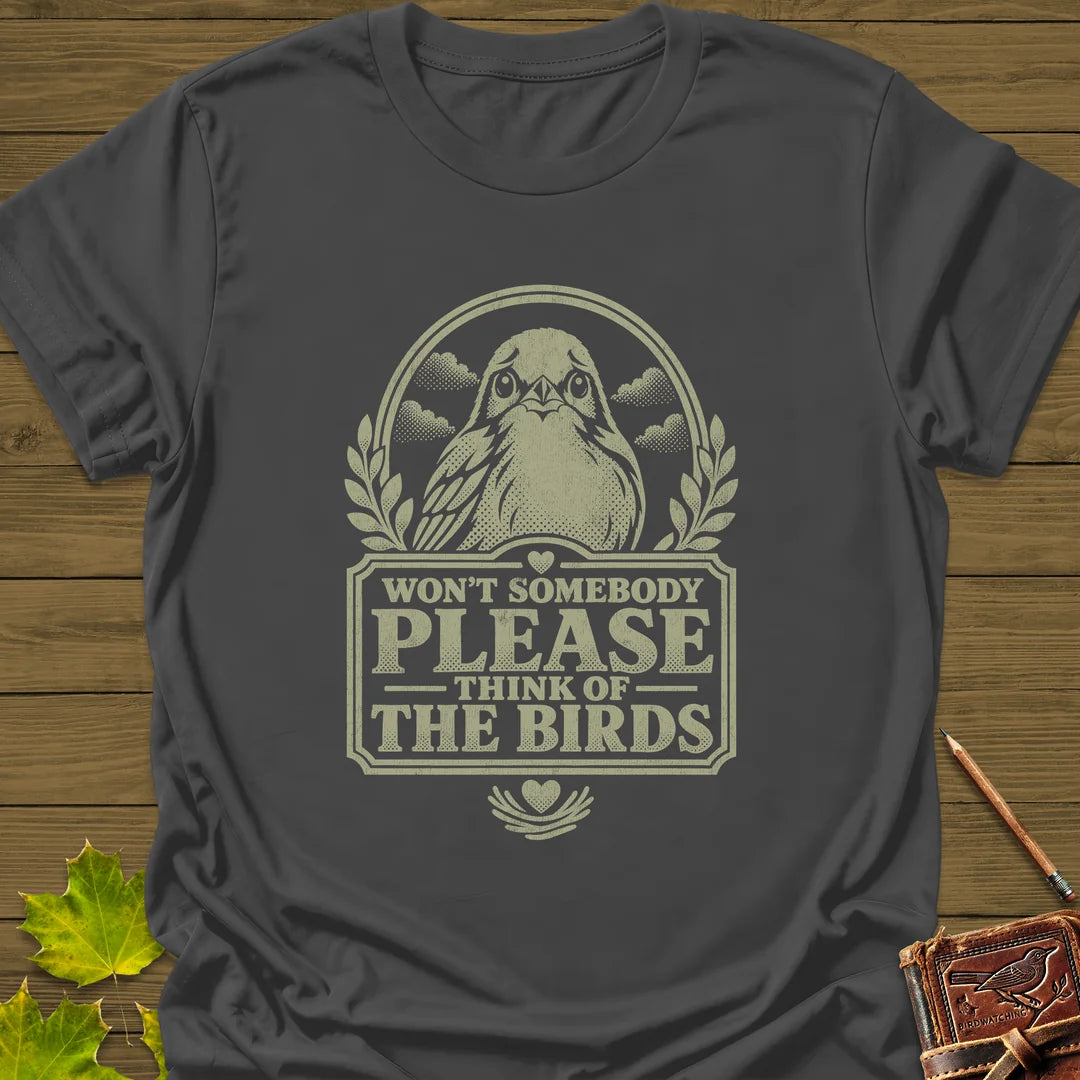 Think Of Birds T-Shirt in Charcoal