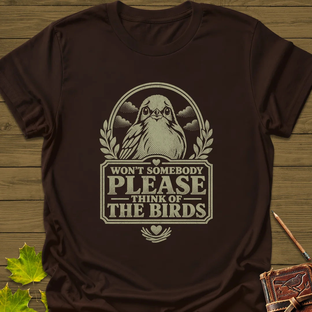 Think Of Birds T-Shirt in Dark Chocolate