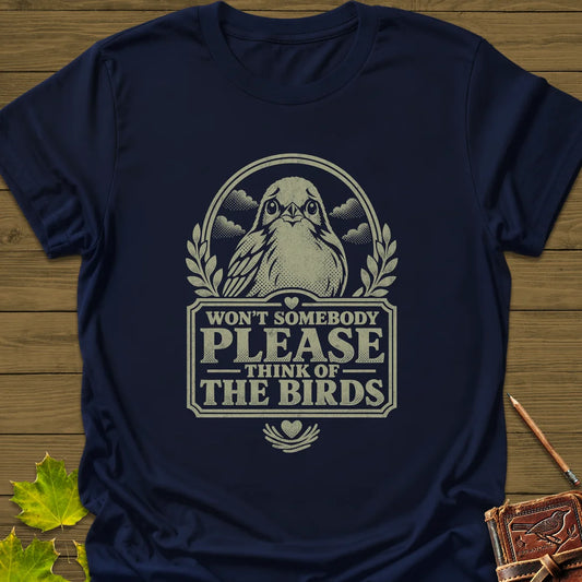 Think Of Birds T-Shirt in Navy