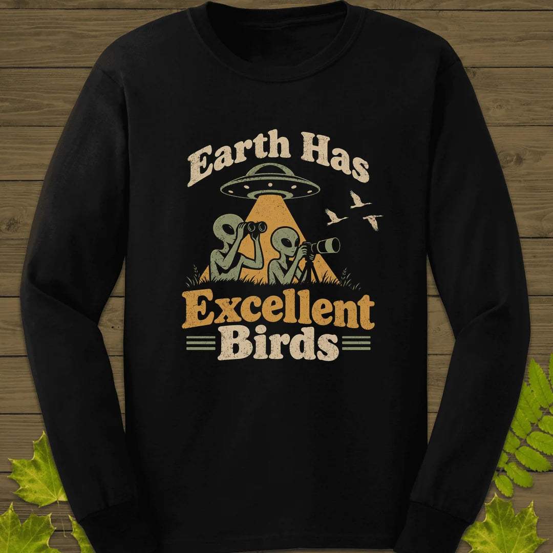 Alien Birders Long Sleeve in Black
