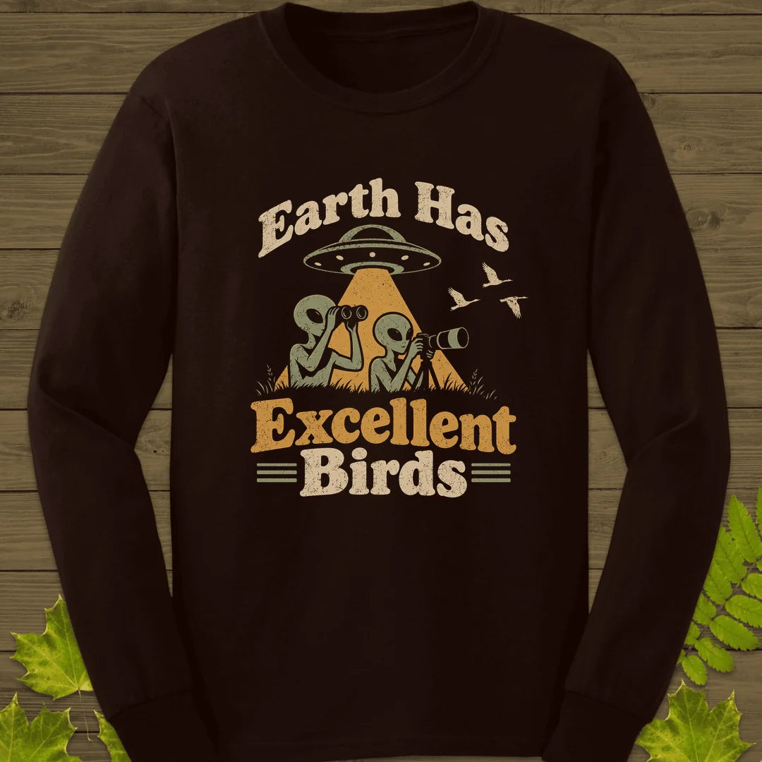 Alien Birders Long Sleeve in Dark Chocolate