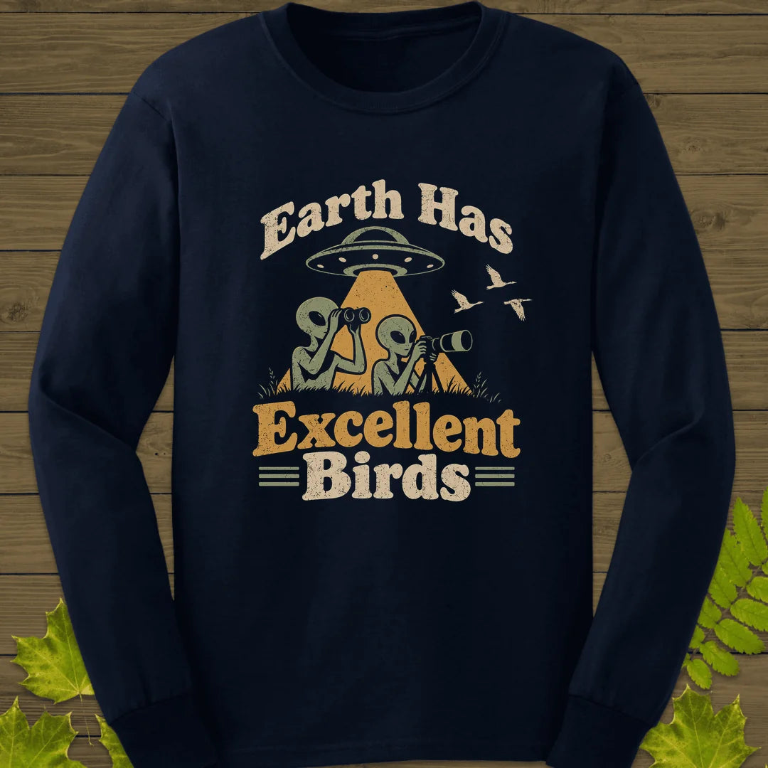 Alien Birders Long Sleeve in Navy