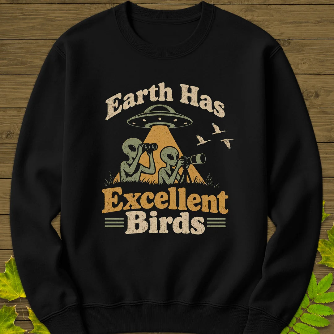 Alien Birders Sweatshirt in Black