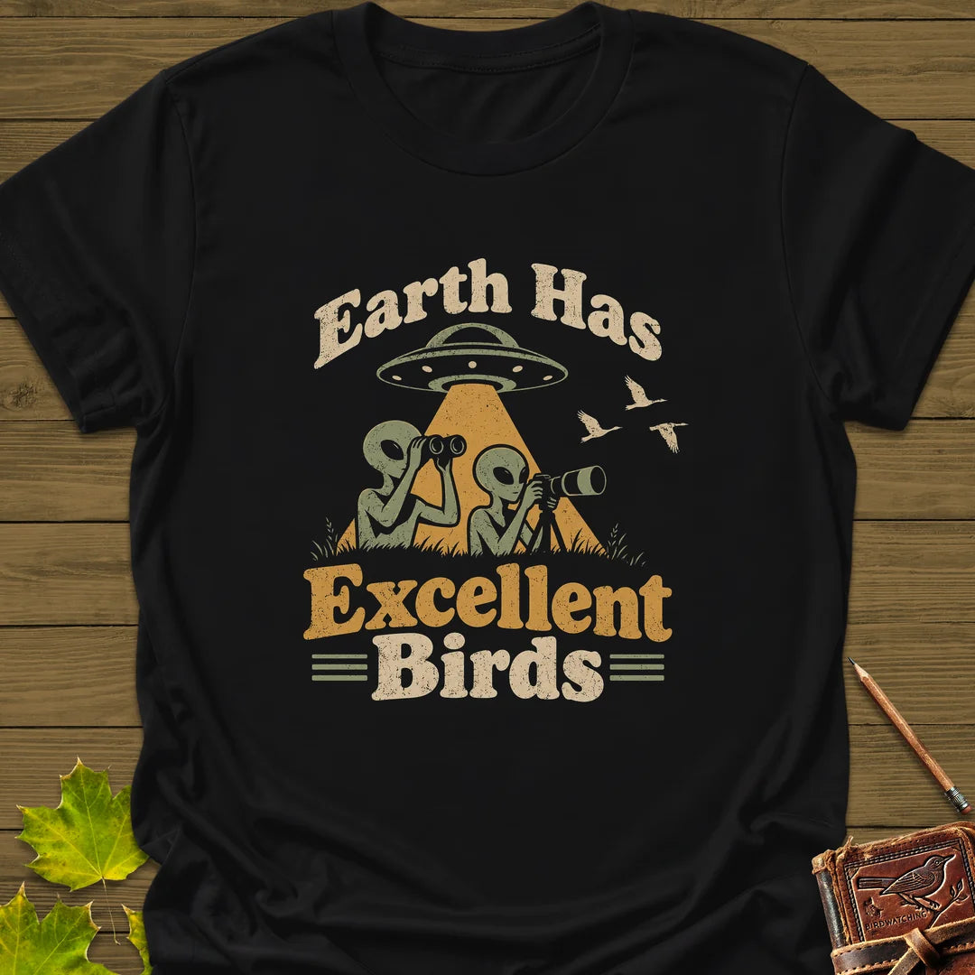 Alien Birders T-Shirt in Black